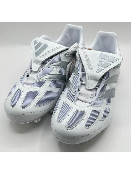 Men\'s Adidas Predator Precision Fg White Silver Metallic Soccer JS0571 Sz 8 NEW main image 5